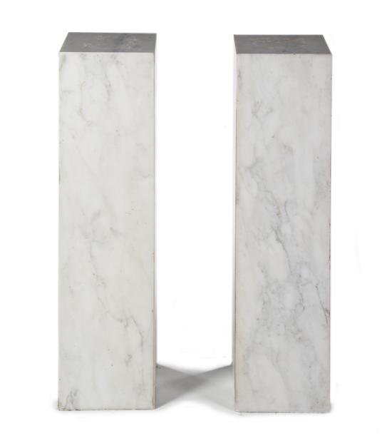 *A Pair of Marble Veneered