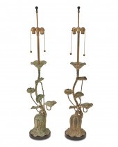 A PAIR OF MARBRO LAMP CO. BRAS