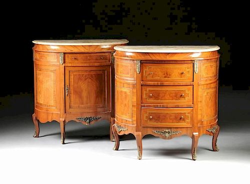 A PAIR OF MATCHED LOUIS XV/XVI