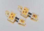 A Pair of Matching 18k Gold, D