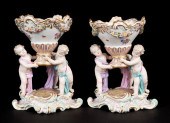 A PAIR OF MEISSEN COMPOTES AFT