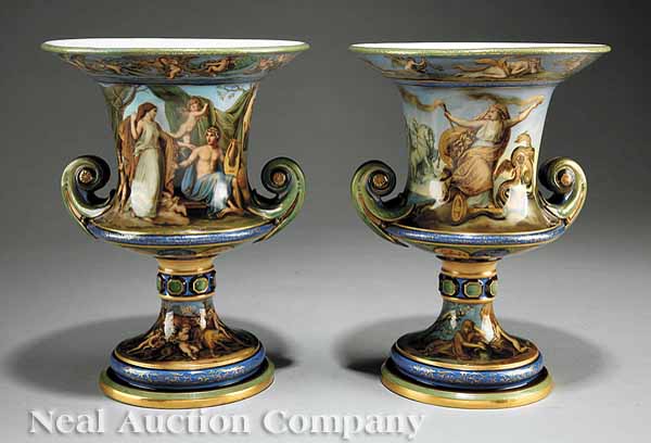 A Pair of Meissen Porcelain