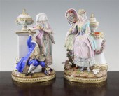 A pair of Meissen porcelain gr