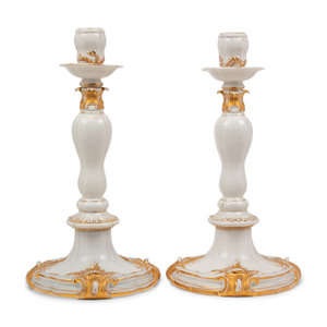 A Pair of Meissen Porcelain