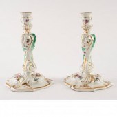 A pair of Meissen porcelain ta