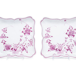 A Pair of Meissen Porcelain Serving