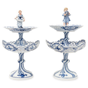 A Pair of Meissen Porcelain Dessert