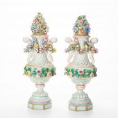A PAIR OF MEISSEN-STYLE RELIEF
