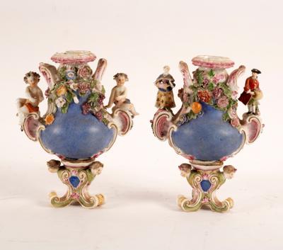 A pair of Meissen vases, circa