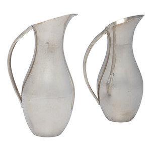 A Pair of Mexican Silver Pitchers