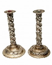 A PAIR OF MEXICAN STERLING SIL