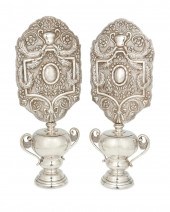 A PAIR OF MEXICAN STERLING SIL