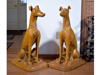 A pair of mid-20th C. tan/brown