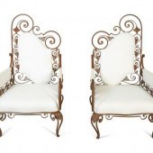 A Pair of Mid- Century Wrought