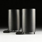 A PAIR OF MID CENTURY BLACK CA