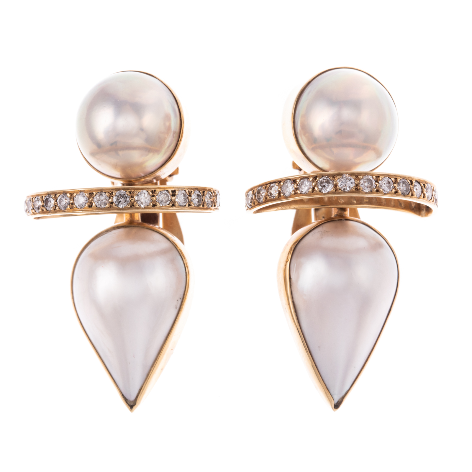 A PAIR OF MID-CENTURY MABE PEARL