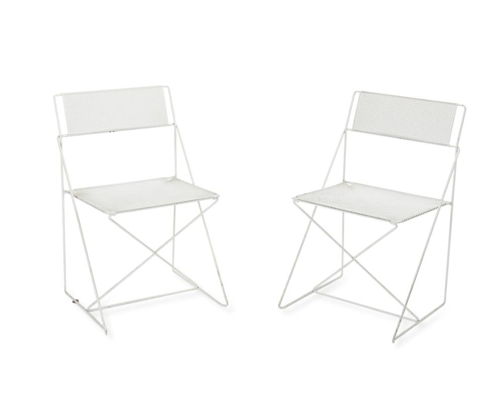 A PAIR OF MID-CENTURY MODERN IRON