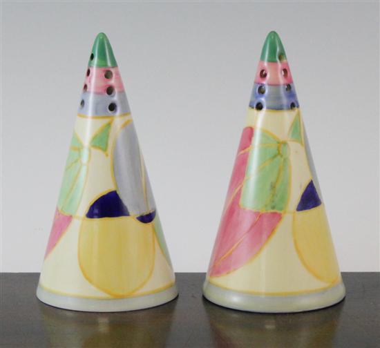 A pair of Midwinter Clarice Cliff
