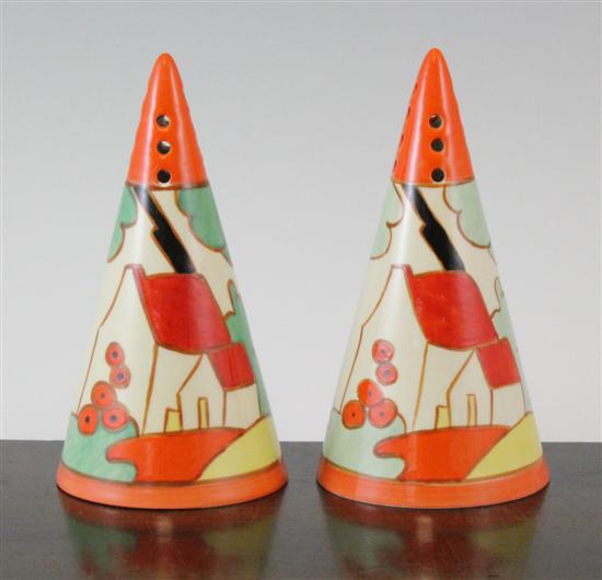 A pair of Midwinter Clarice Cliff