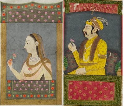 A Pair of Miniature Painted