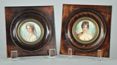 A Pair of Miniature Portraits on