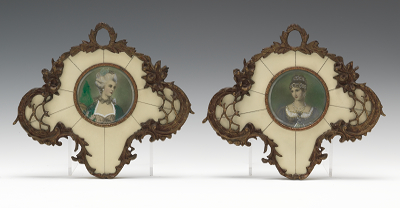 A Pair of Miniatures in Ornate