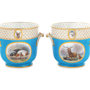 A Pair of Mintons Porcelain Cache
