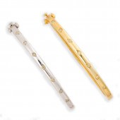 A PAIR OF MISMATCHED DIAMOND A