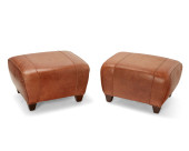 A PAIR OF MITCHELL GOLD LEATHE