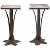 A Pair of Mizner Style Tile-To