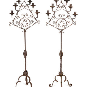 A Pair of Mizner Wrought Iron