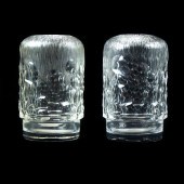 A PAIR OF MODERN CUT GLASS HON