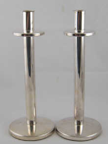 A pair of modern silver