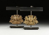 A PAIR OF MODERNIST BRONZE DES