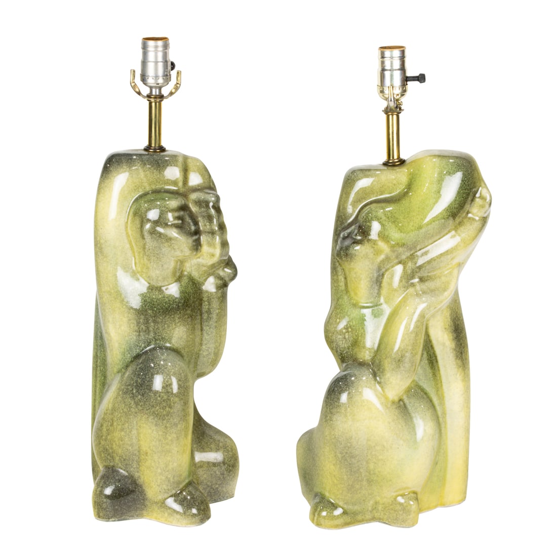 A PAIR OF MODERNIST CERAMIC FIGURAL
