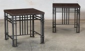 A PAIR OF MODERNIST METAL AND