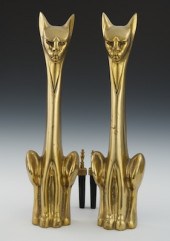 A Pair of Modernist Polished B