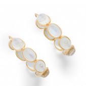 A PAIR OF MOONSTONE AND EIGHTE