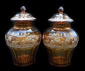 A PAIR OF MOSER KARLSBAD ELEPH
