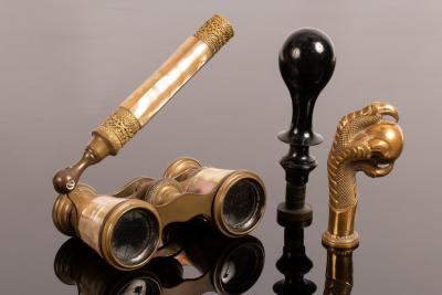 A pair of mother-of-pearl cased