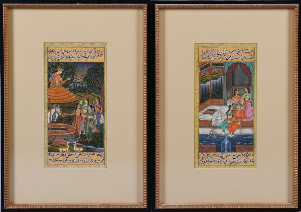 A PAIR OF MUGHAL ART WORKS, MIXED