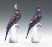 A Pair of Murano Glass Birds D