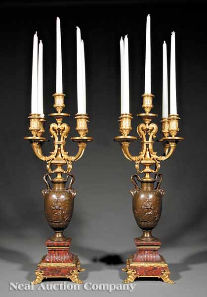 A Pair of Napoleon III Gilt and