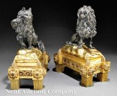 A Pair of Napoleon III Gilt an
