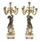 A Pair of Napoleon III Gilt Br