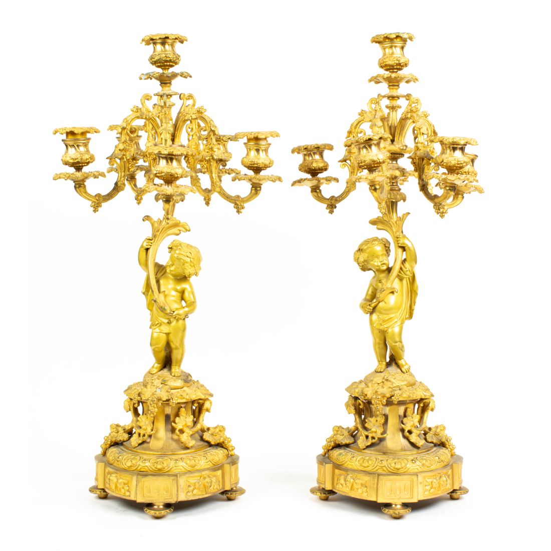 A PAIR OF NAPOLEON III GILT