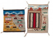 A PAIR OF NAVAJO PICTORIAL TEX
