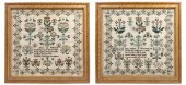 A Pair of Needlepoint Samplers