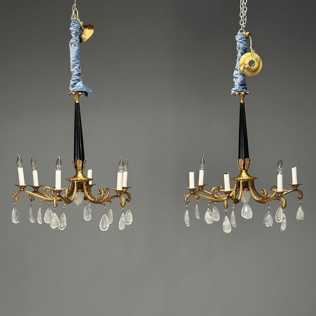 A PAIR OF NEOCLASSICAL CHANDELIERSA