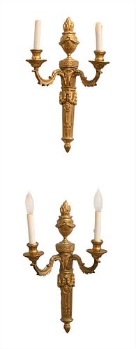 A PAIR OF NEOCLASSICAL STYLE GILT